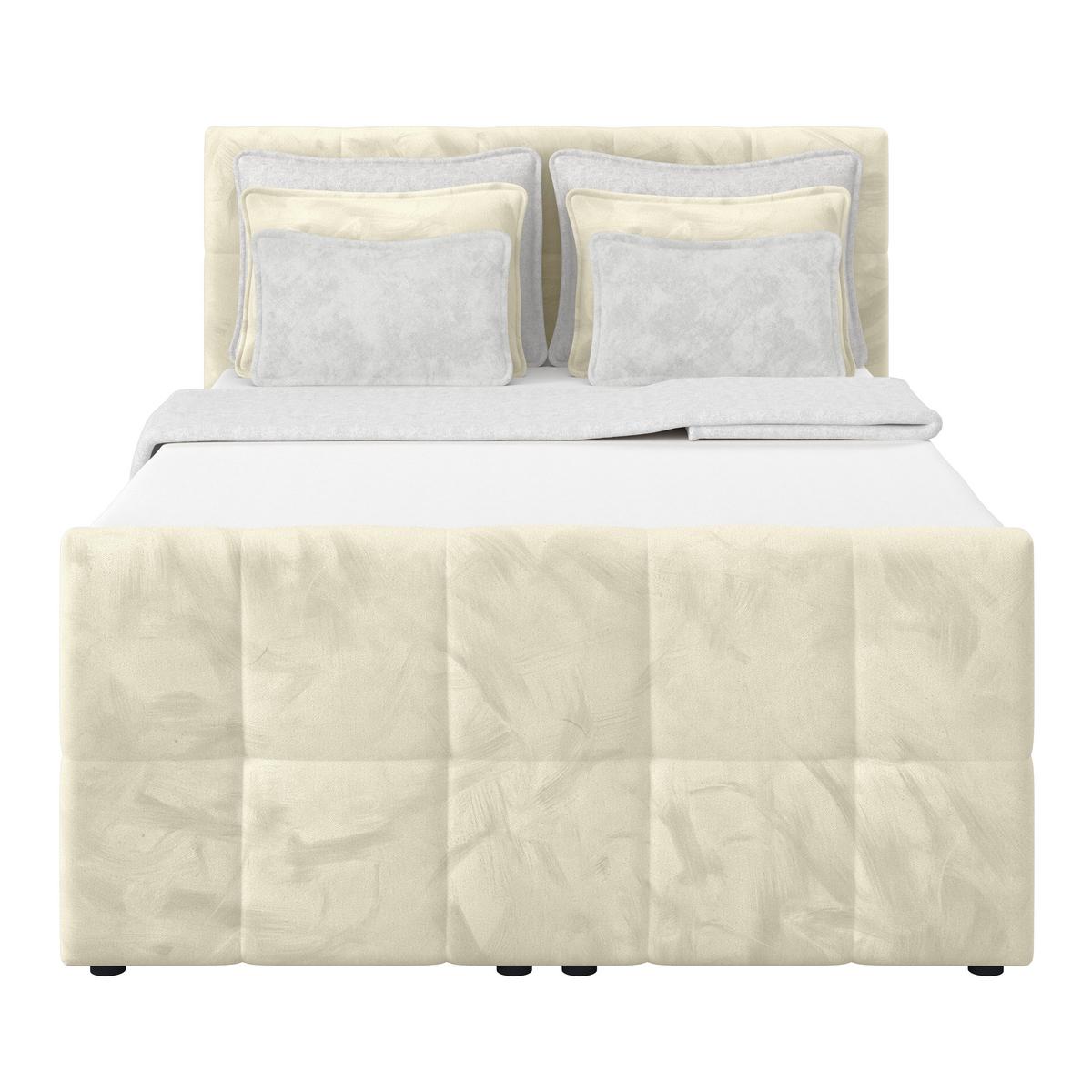 Boxspringbett mit Topper und Bettkasten 140x200 cm Medino - Champagner, KONVENTIONELL, Holz/Holzwerkstoff (140/200cm) - Luca Bessoni