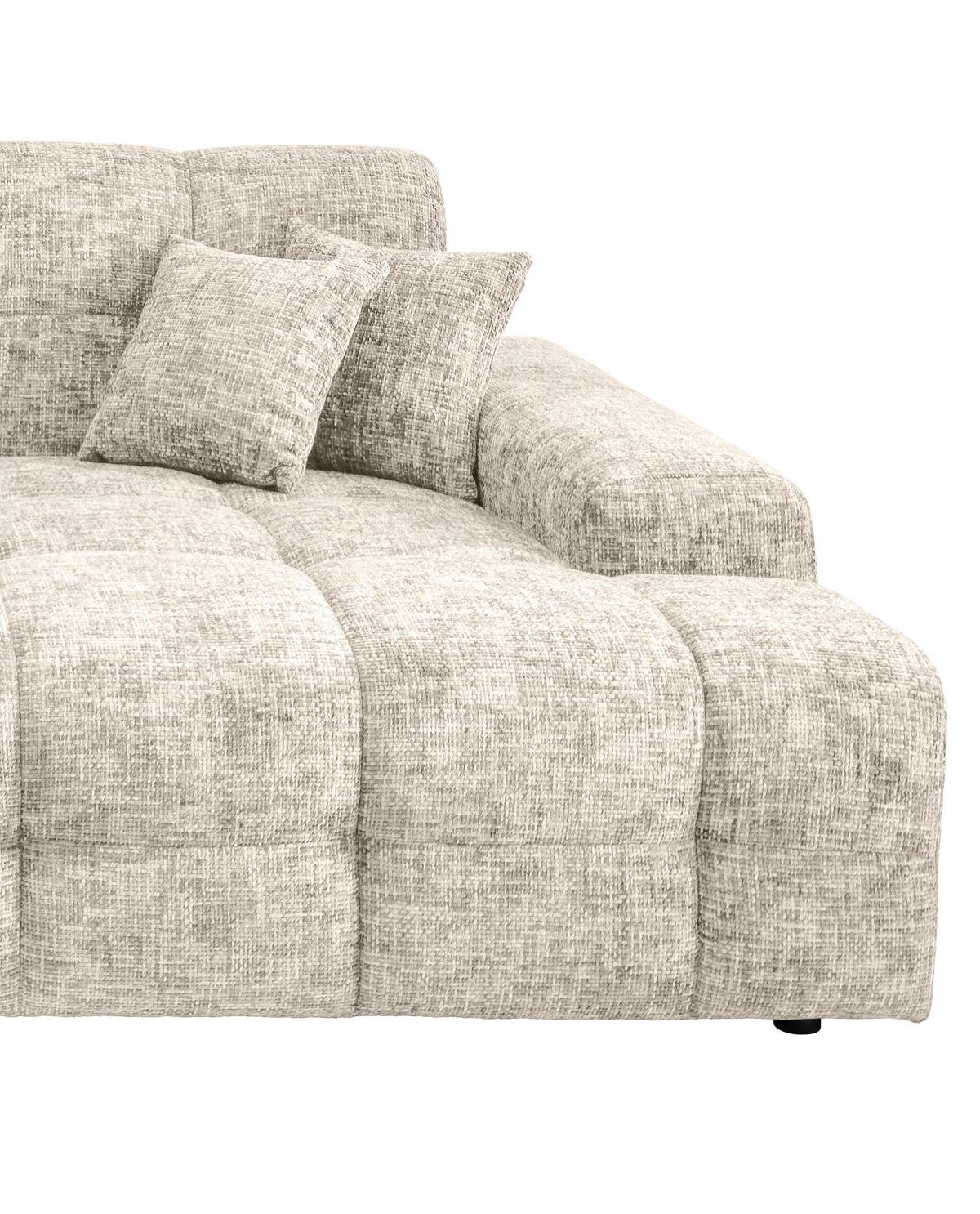 Bigsofa Bosco, Creme B: 304 cm - Creme/Schwarz, MODERN, Textil (304/87/155cm) - Livetastic