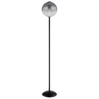 LED-Stehleuchte Lacy Grau Schwarz Weiß D: 25 cm - Schwarz/Weiß, KONVENTIONELL, Glas/Kunststoff (25/152cm) - Globo