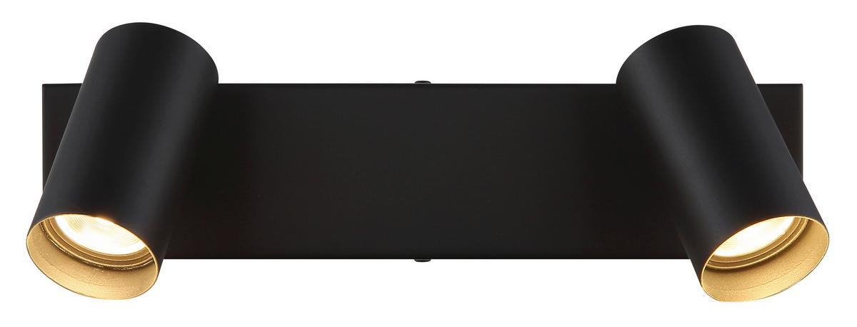 LED-Strahler 3000k, 930lm - Schwarzchrom/Schwarz, Design, Metall (26/6/11cm) - Globo