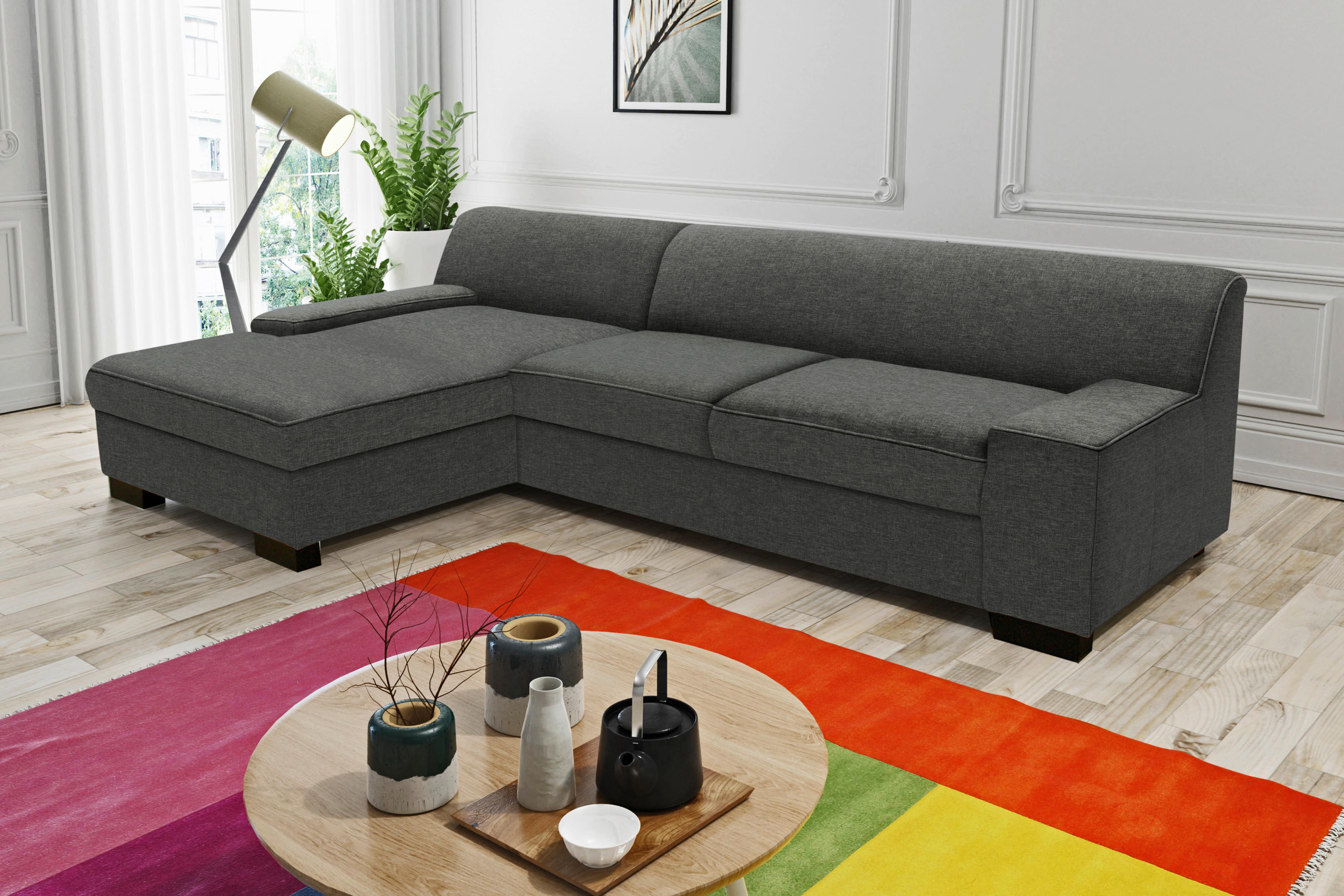 Ecksofa mit Webstoffbezug