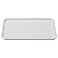 Tablett Aus Kunststoff Britta 30x18 Cm, Weiß - Weiß, KONVENTIONELL, Kunststoff (30/18/2cm)