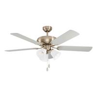 Deckenventilator 35077 Las Palmas - Silberfarben/Nickelfarben, Basics, Holz/Metall (132/47,4cm) - Eglo