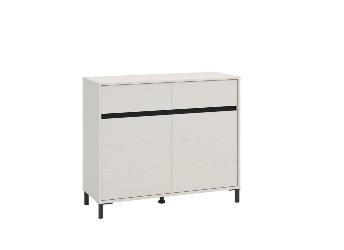 Komód Marron - kasmírszínű/fekete, Basics, faalapú anyag (106/90/40cm)
