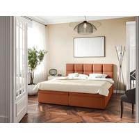 Boxbett Mit Topper & Bettkasten 200x220 Lorie - Rostfarben/Schwarz, MODERN, Holz/Holzwerkstoff (200/220cm) - MID.YOU