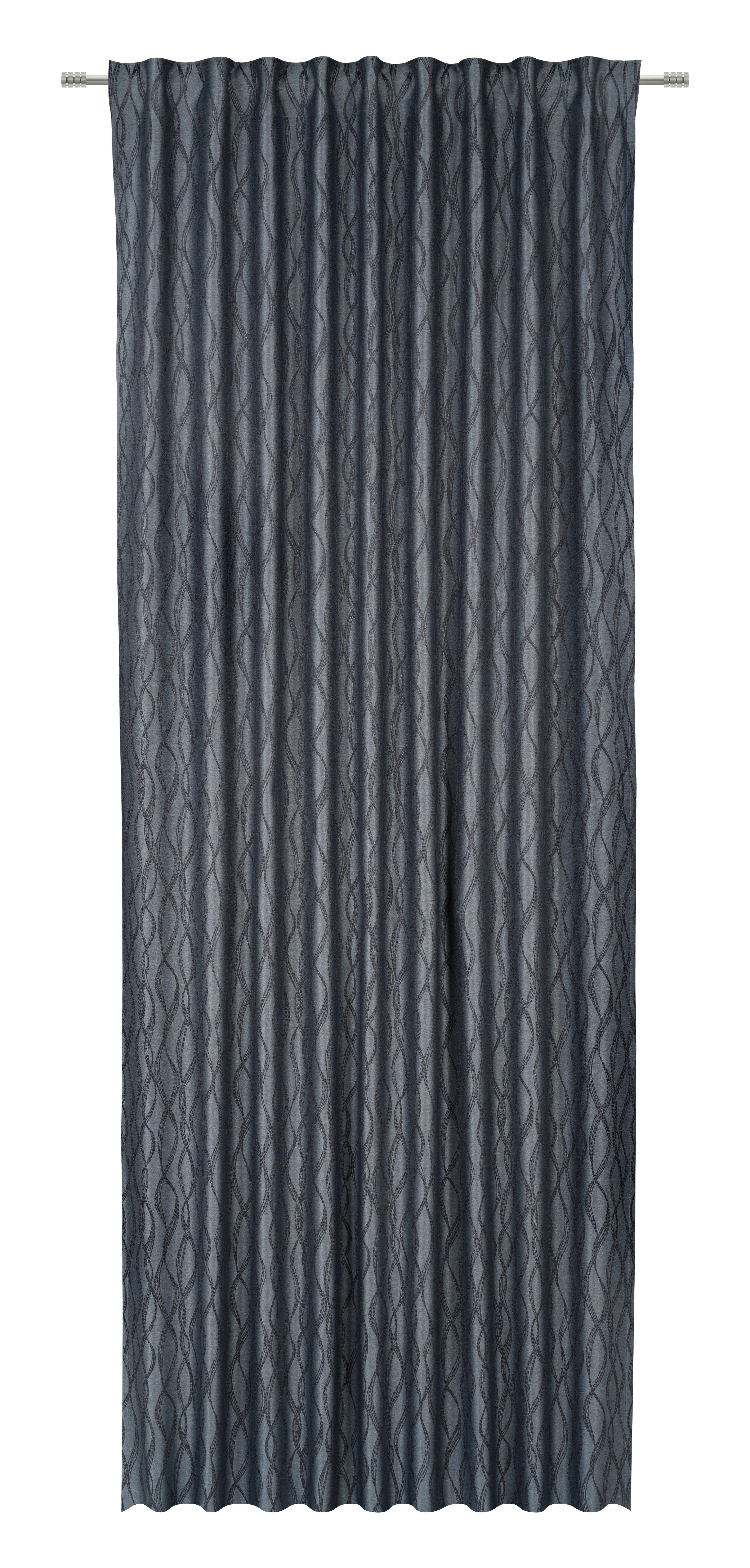 Verdunkelungsvorhang Loreen - Anthrazit, ROMANTIK / LANDHAUS, Textil (140/245cm) - James Wood