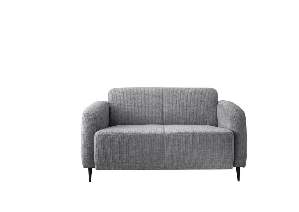 2-Sitzer-Sofa Marone Grau B: 140cm - Schwarz/Grau, MODERN, Textil (140/76/90cm) - Livetastic