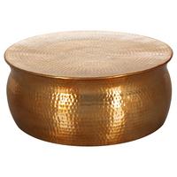 Couchtisch Rund Aluminium Orient-Style Karam, Goldfarben - Goldfarben, LIFESTYLE, Metall (75/75/31cm) - MID.YOU