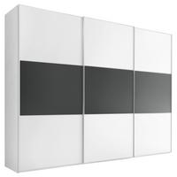 Schwebetürenschrank 249 Cm Includo, Weiß/anthrazit - Anthrazit/Weiß, Design (249/222/68cm) - MID.YOU