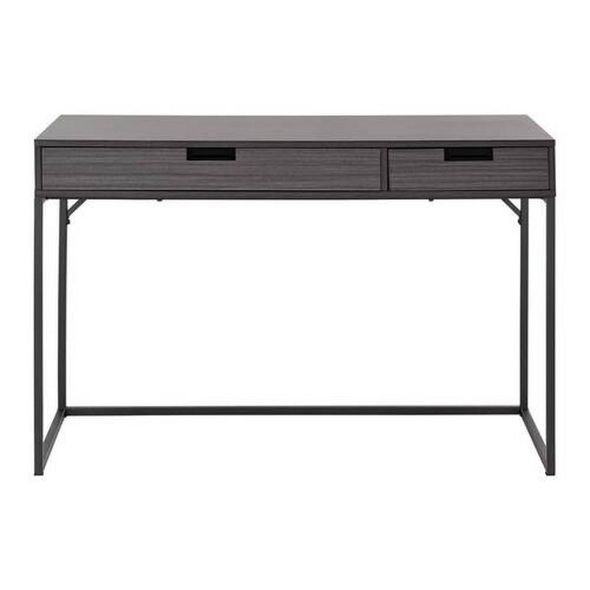 Psací stůl AURORA - černá/barvy vlašských ořechů, Moderní, kov (120/50/76cm) - Bessagi Home