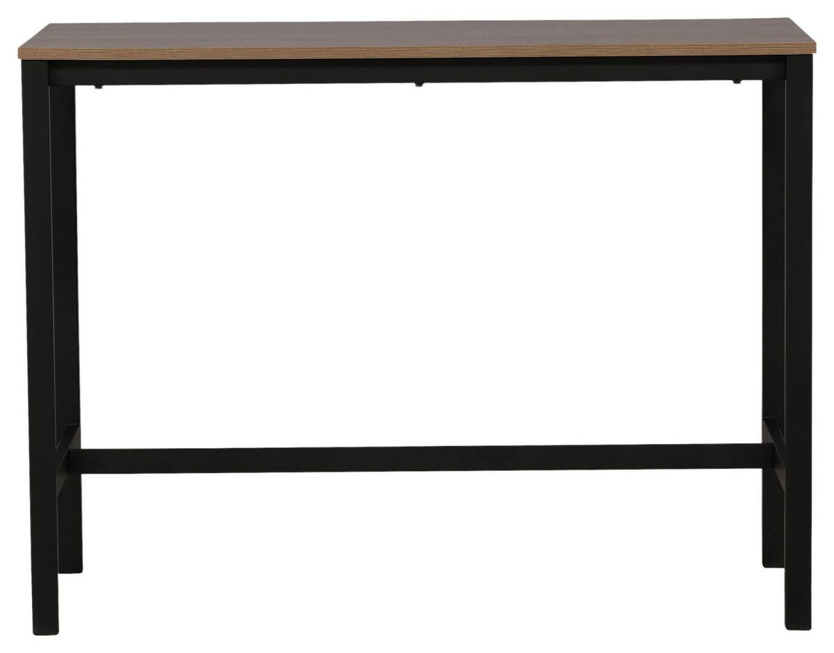 Bartisch Camden - Walnussfarben/Schwarz, Design, Holzwerkstoff/Metall (120/60/90cm) - Livetastic