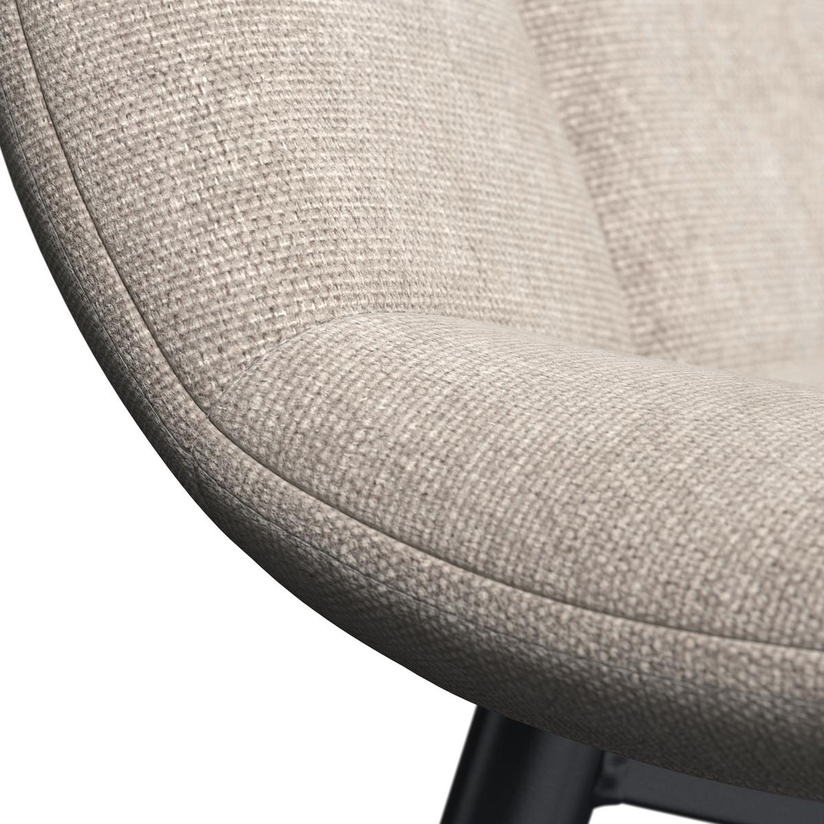 STOLIČKA RIA - čierna/sivobéžová, Modern, kov/textil (44/87/54cm) - Bessagi Home