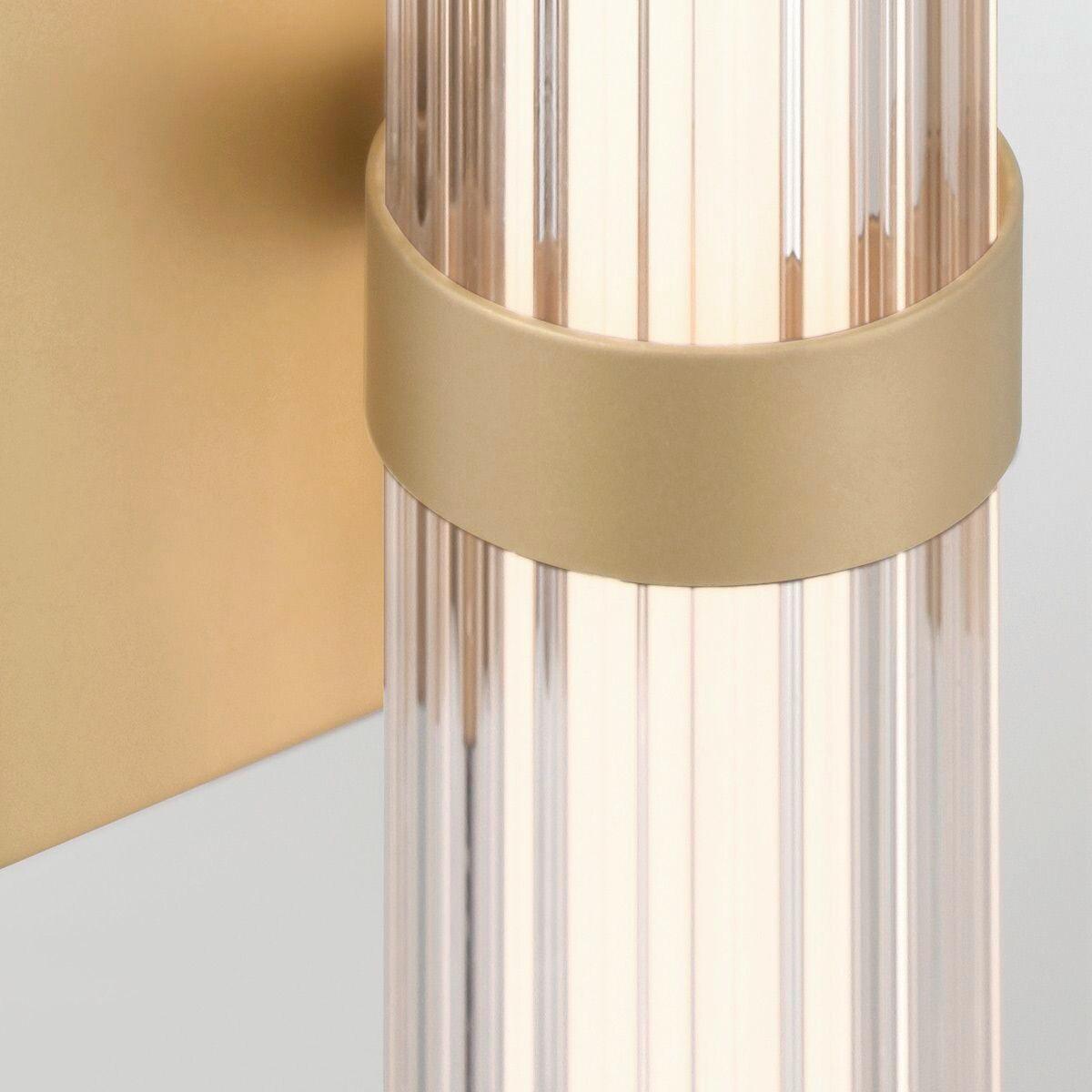 Led Falilámpa Qn-Fayton-S-Bg - aranyszínű, Konventionell, üveg/fém (35,5/9/10,1cm) - Elstead Lighting