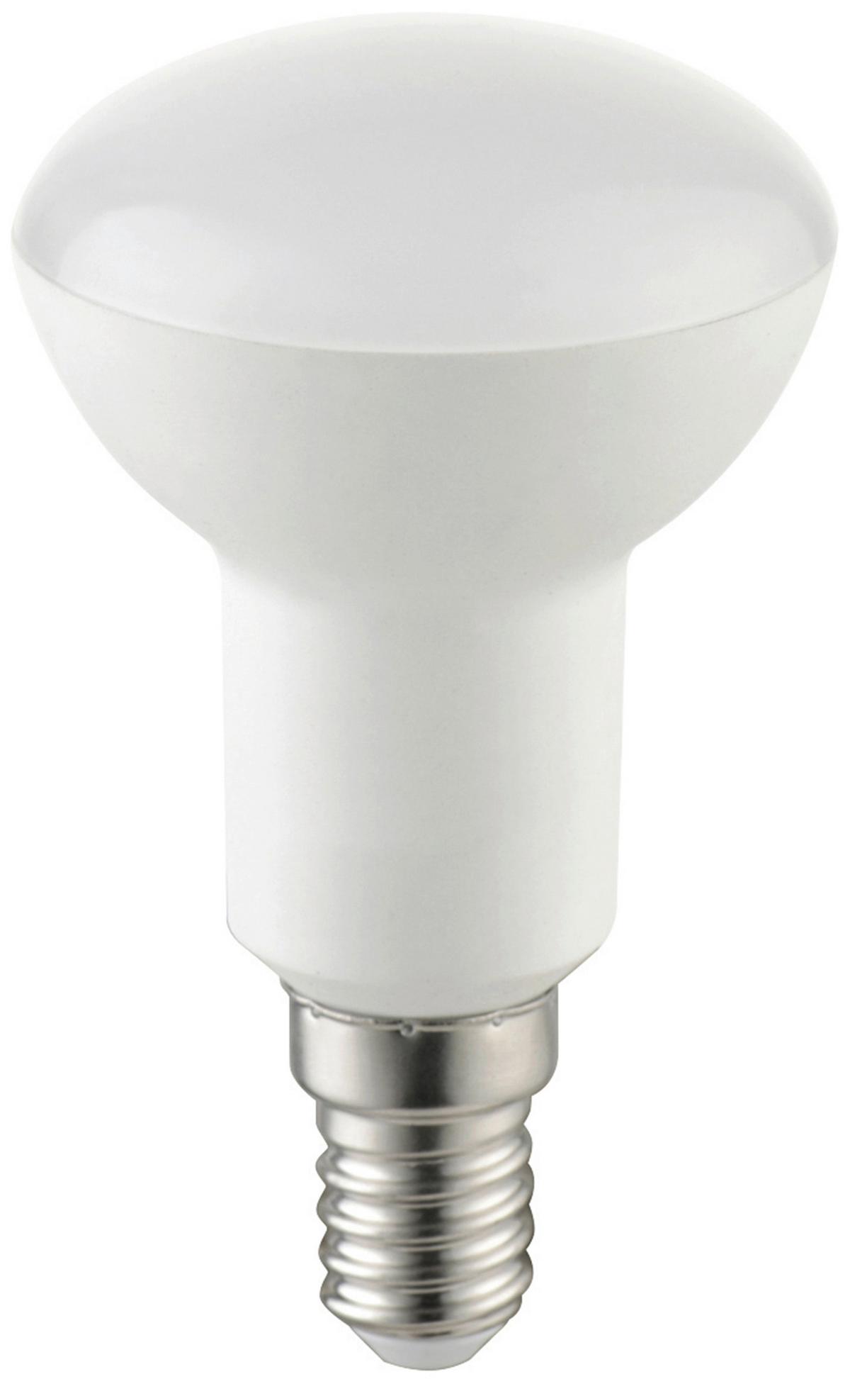 LED žárovka E14, R50, 5W, 230V - opál, plast (5/8,5cm)