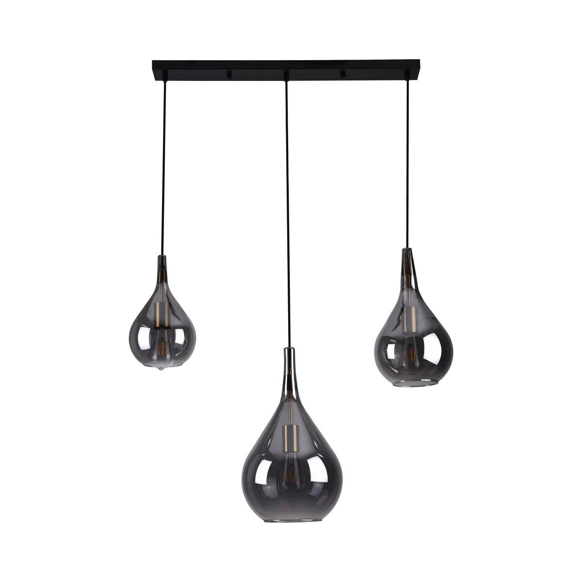 Pendelleuchte 7098722 Gota - Schwarz, Design, Glas/Metall (82.5/25/150cm) - Näve