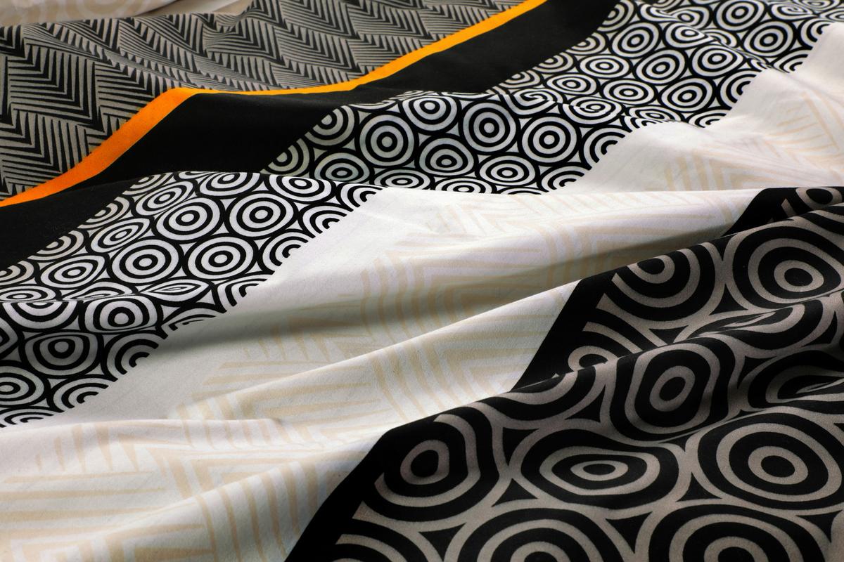 Bettwäsche Hemma - Graublau/Hellgrau, MODERN, Textil (140/200cm) - Luca Bessoni