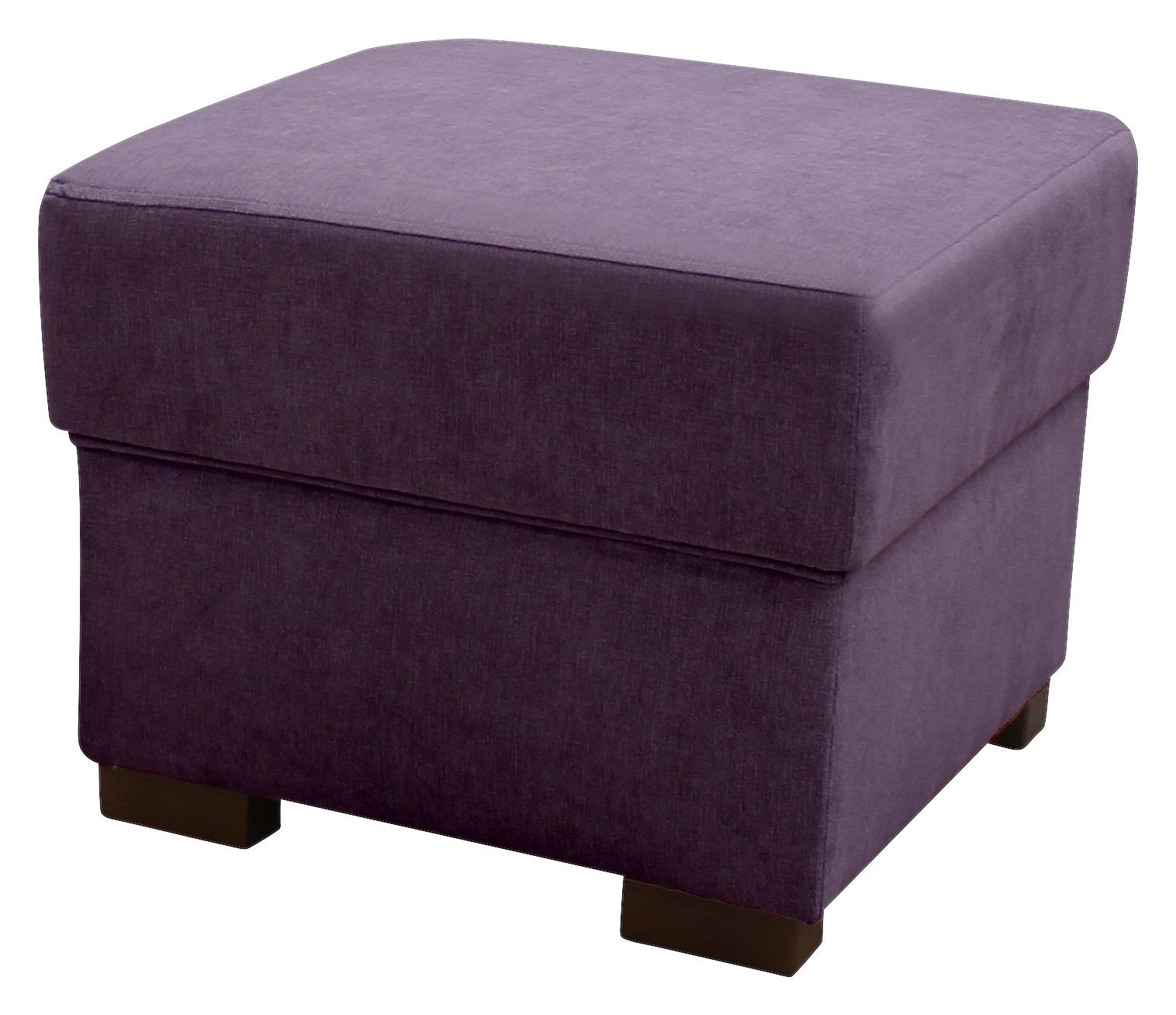 Taburetka Chandler - lila/hnedá, Design, drevo/textil (51/43/51cm) - Ondega