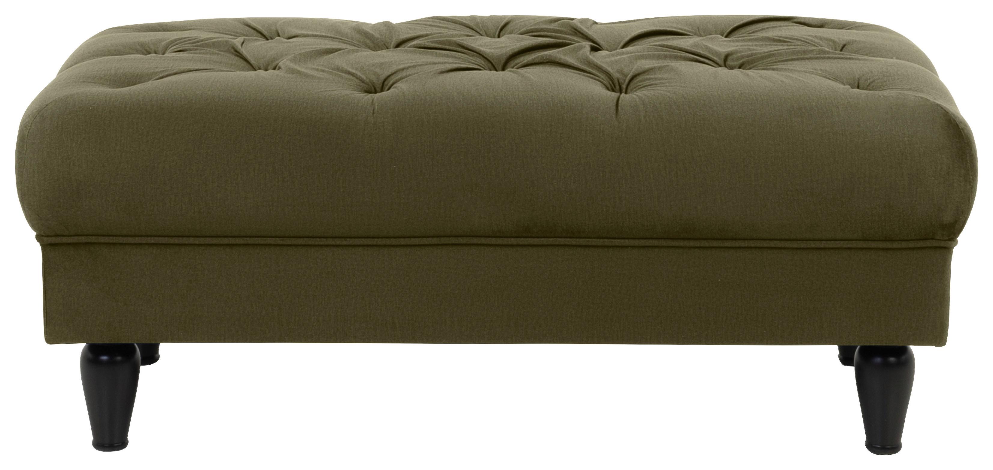 Hocker Cupido - Schwarz/Olivgrün, Design, Textil (110/44/56cm) - MID.YOU
