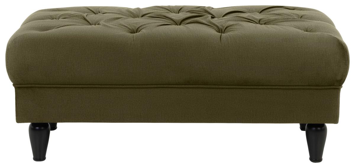 Hocker Cupido - Schwarz/Olivgrün, Design, Textil (110/44/56cm) - MID.YOU