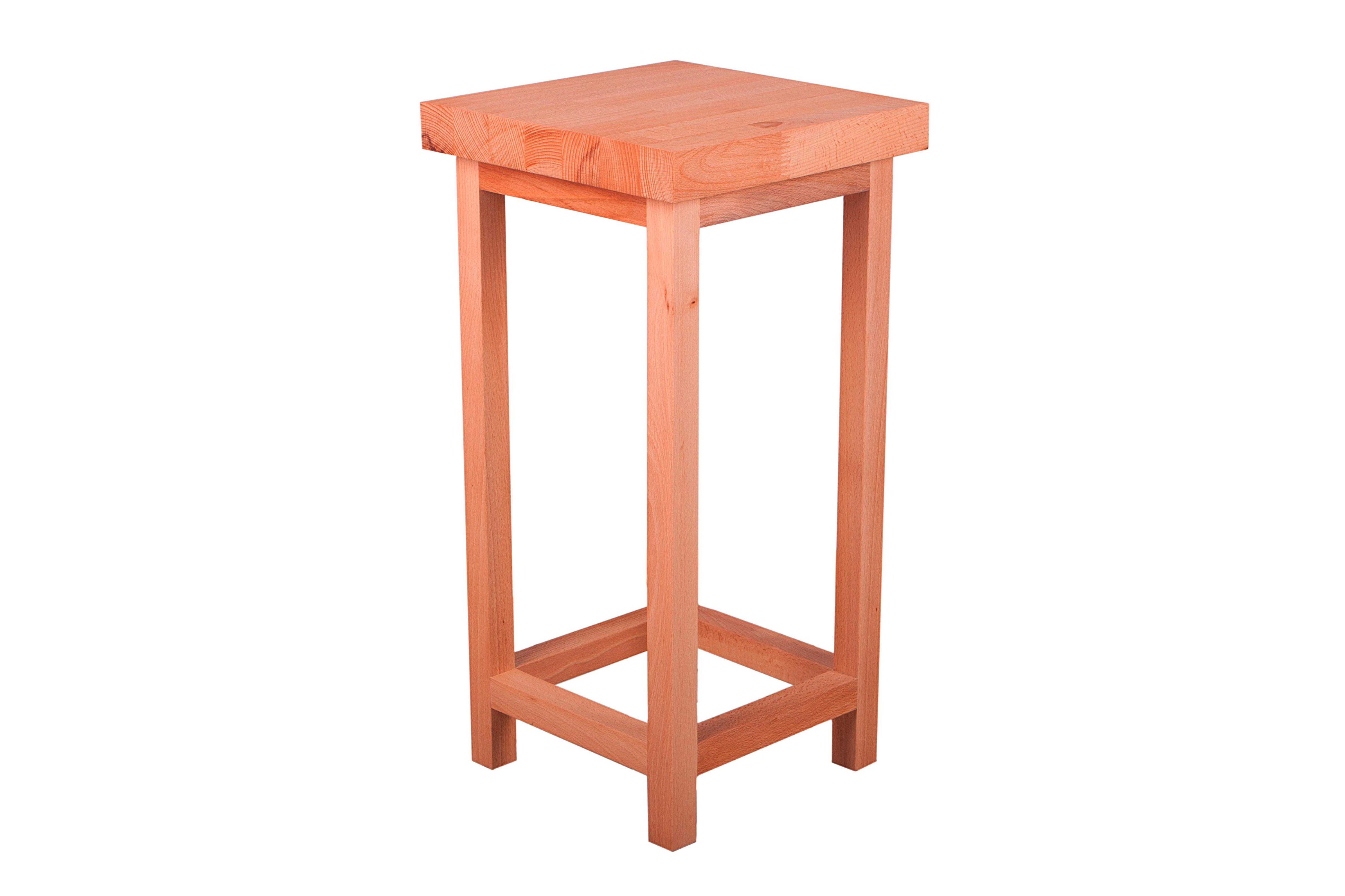 Gartenhocker Marco Echtholz Kernbuche Wetterfest - Kernbuche, Basics, Holz (30/60/30cm) - Gardenson