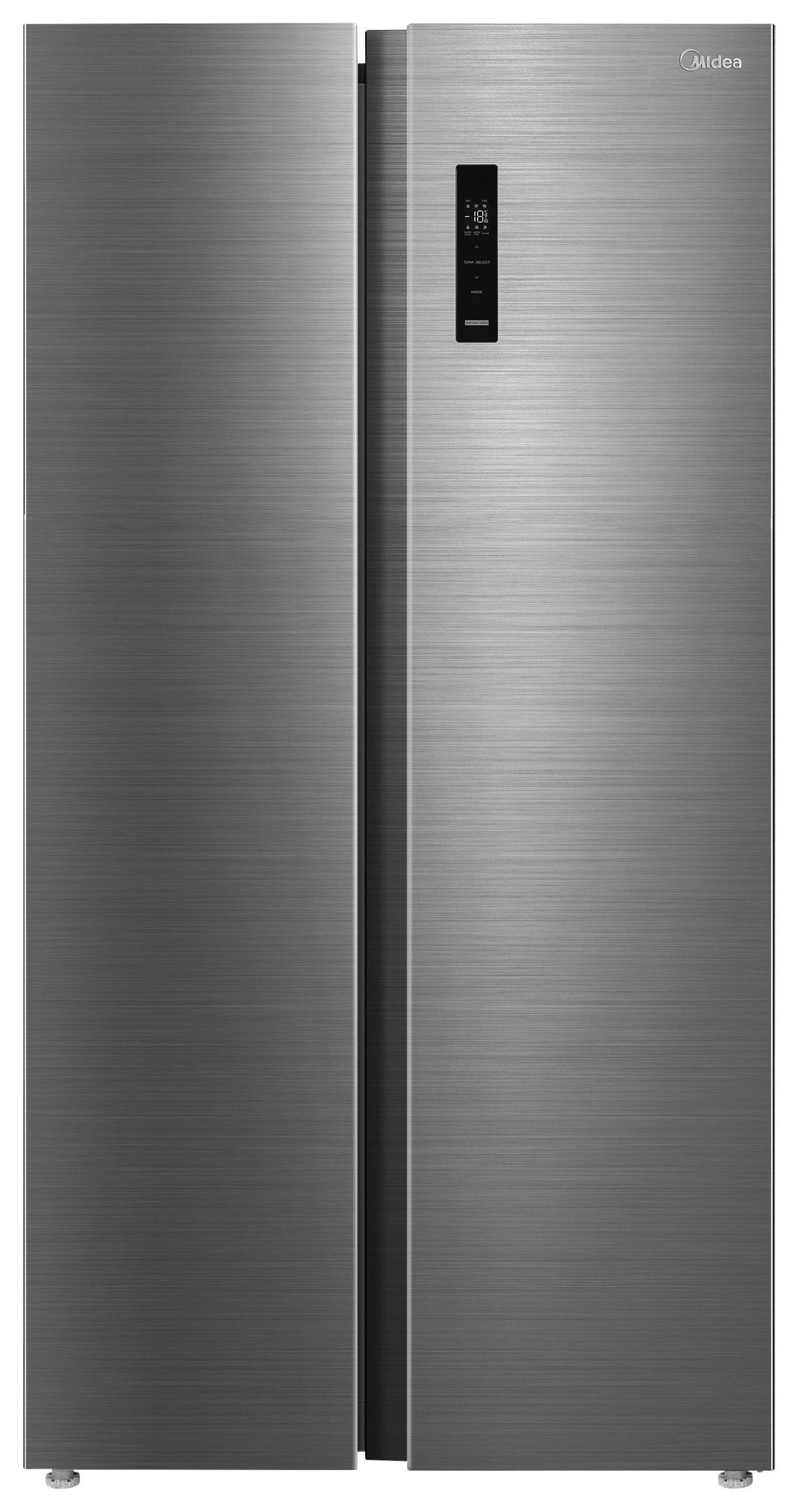 Side-by-side Side-By-Side Mdrs710fgd46 - Edelstahlfarben/Weiß, Basics, Kunststoff/Metall (89.7/176.5/70.6cm) - Midea