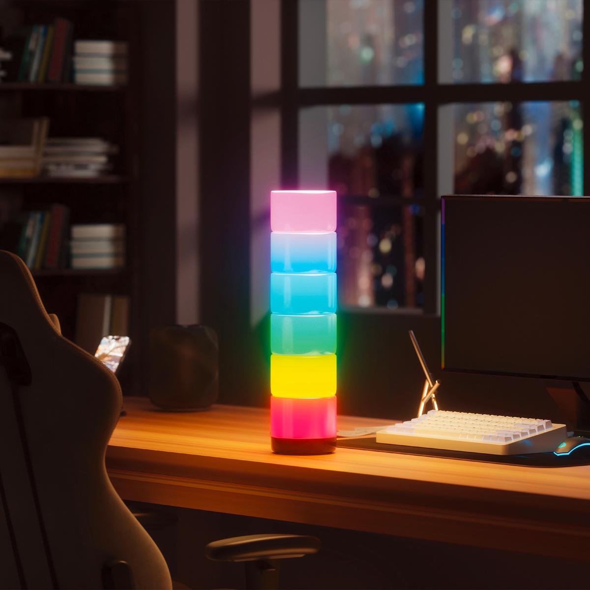 Led-dekoleuchte Charlie - Schwarz/Weiß, KONVENTIONELL, Kunststoff (10/39cm) - Luca Bessoni
