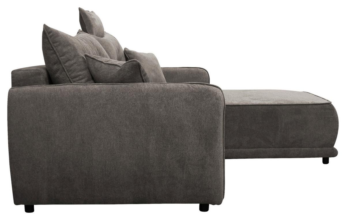 Ecksofa Fresh Dunkelgrau 264x195 cm - Dunkelgrau/Beige, Design, Textil (264/195cm) - MID.YOU