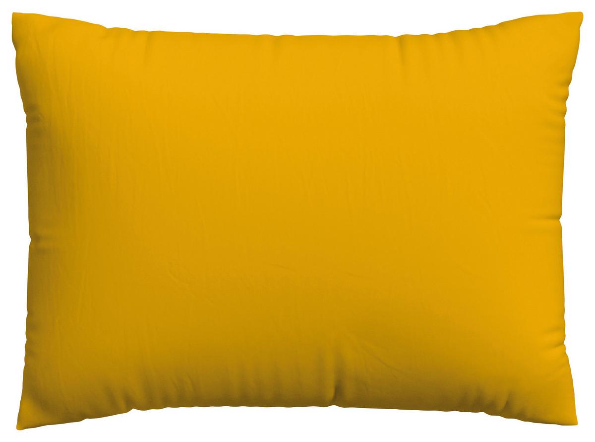 Kopfpolsterbezug Knitted Jersey - Dunkelgelb, Basics, Textil (70/90cm) - Schlafgut