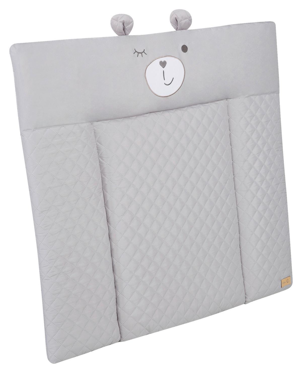 Prebaľovacia podložka BEAR GRAU, 85x75 cm - sivá, Konventionell, textil (85/4/75cm)