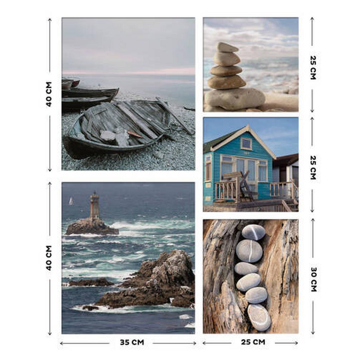 Keilrahmenbild 41-804 - Blau, Basics, Wellpappe/Textil (60/80/3cm)