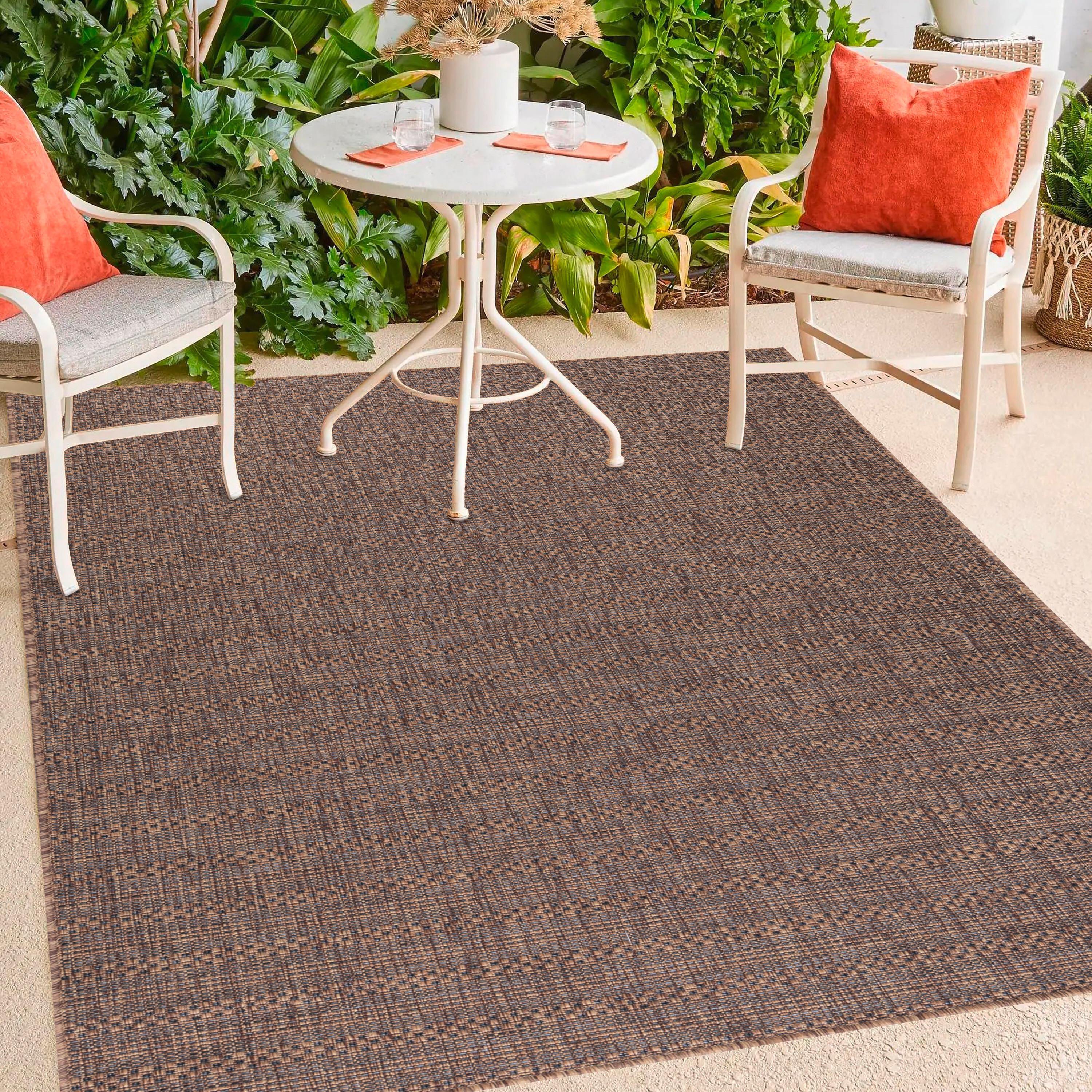 Outdoorteppich Zagora - Schwarz/Braun, Basics, Textil (160/230cm) - Novel