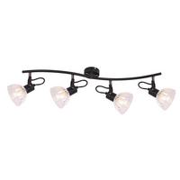 Strahler 54304-4 - Schwarz, Basics, Glas/Metall (70/15,5/18cm) - Globo