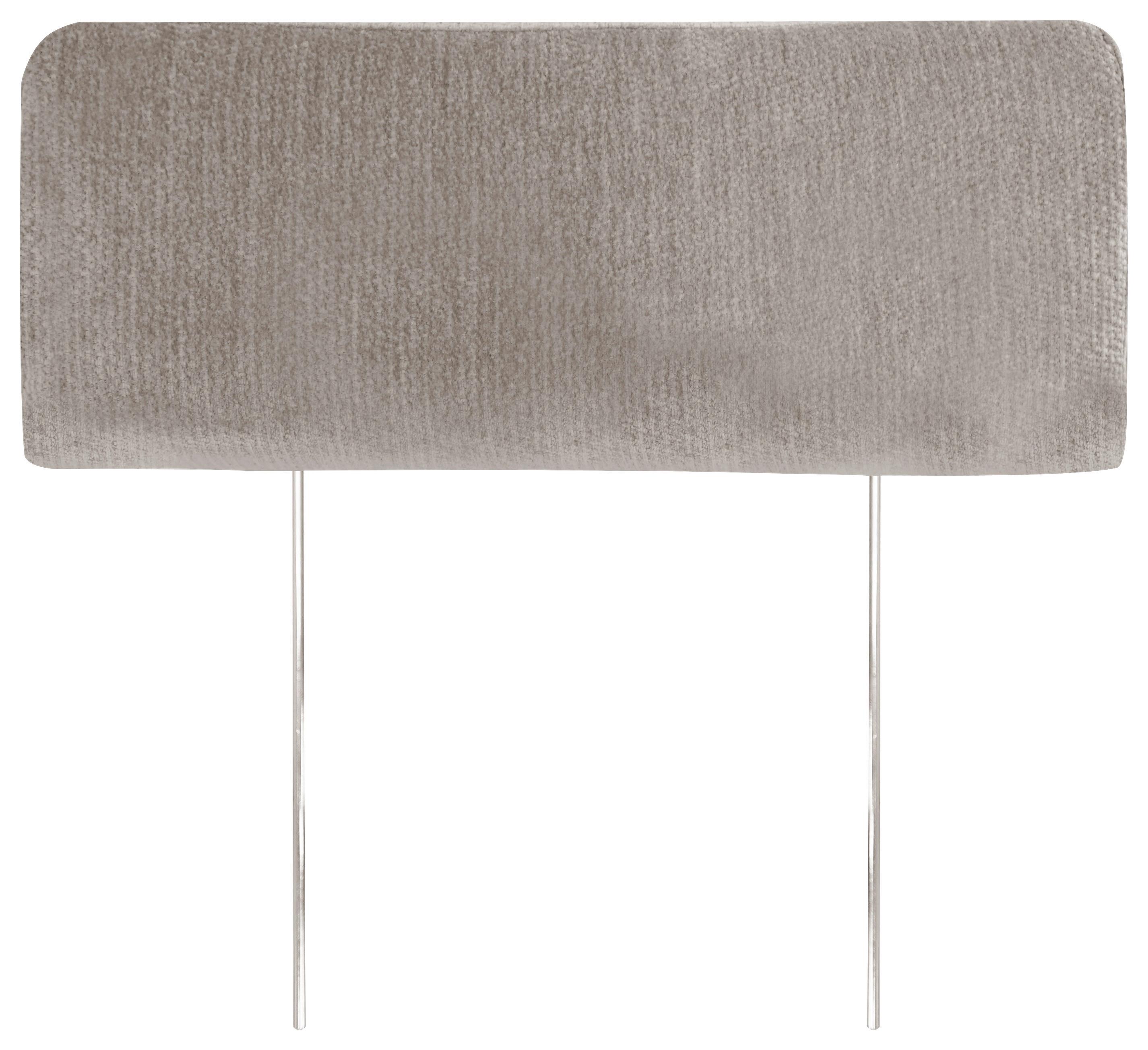 Opěrka hlavy ALTON, šedohnědá žinylka - šedohnědá, Konvenční, kov/textil (50/19cm)