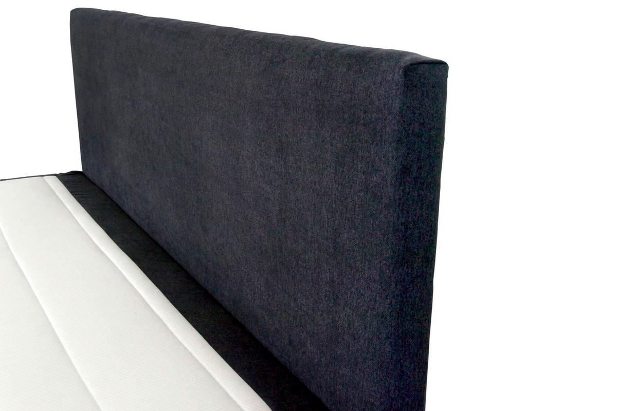 Boxspringbett Mit Topper 140x200 Cm Besa Graphit - Anthrazit/Schwarz, Basics, Textil (140/200cm)