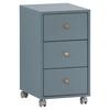 Rollcontainer Blau 32,6x59,7x39,1 cm - Blau, MODERN, Holzwerkstoff/Kunststoff (32,6/59,7/39,1cm) - MID.YOU