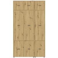 Kleiderschrank Kivo Eiche Artisan Dekor, B: 135 Cm - Eiche Artisan, Basics, Holzwerkstoff (135/239,40/52,1cm)