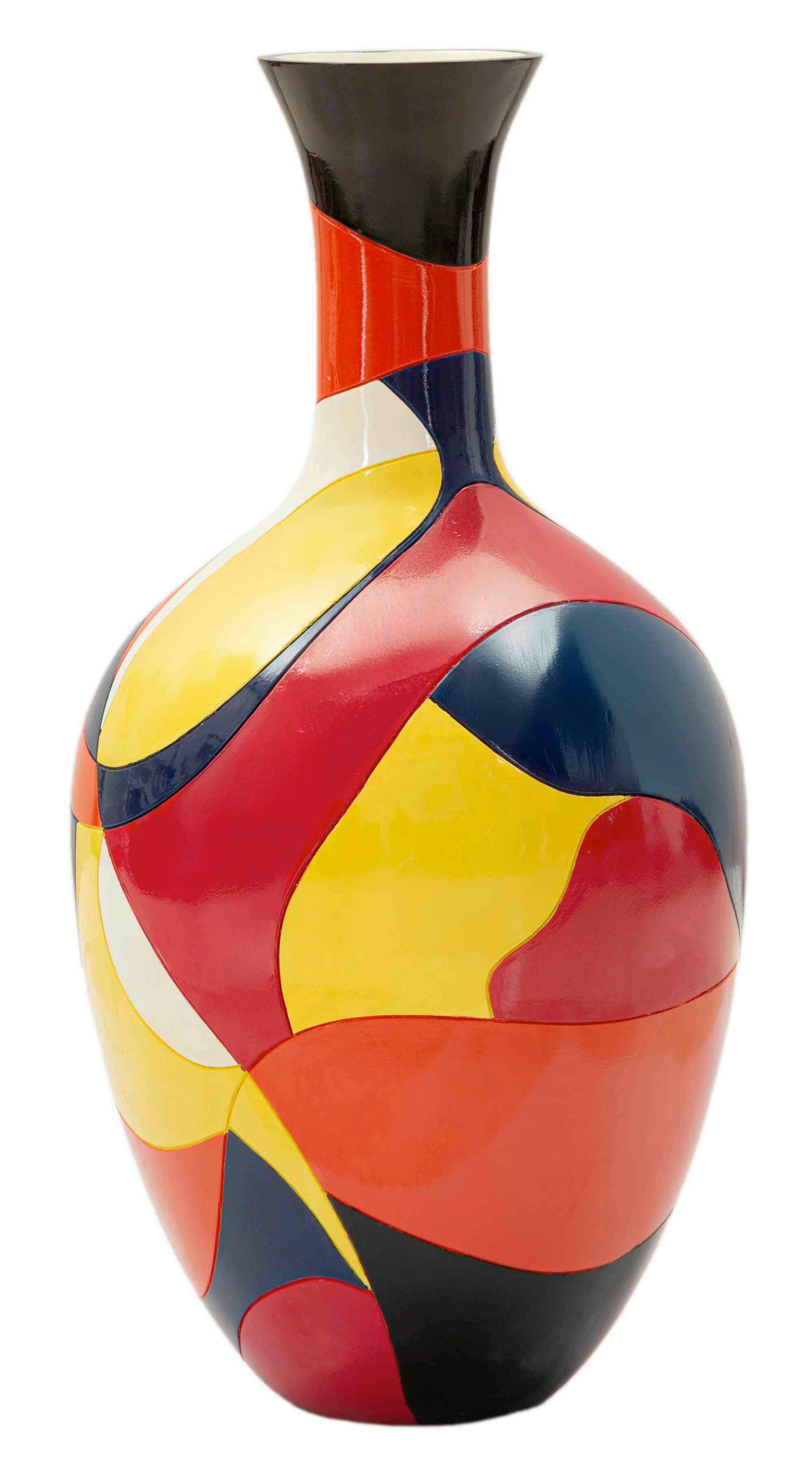 Vase Rubic Gelb/rot/schwarz B: 29 Cm - Gelb/Rot, Basics, Kunststoff (29/59/29cm)
