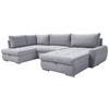 Ecksofa Canion - Chromfarben/Hellgrau, Design, Textil (173/322/174cm) - Livetastic