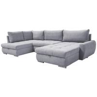 Ecksofa Canion - Chromfarben/Hellgrau, Design, Textil (173/322/174cm) - Livetastic