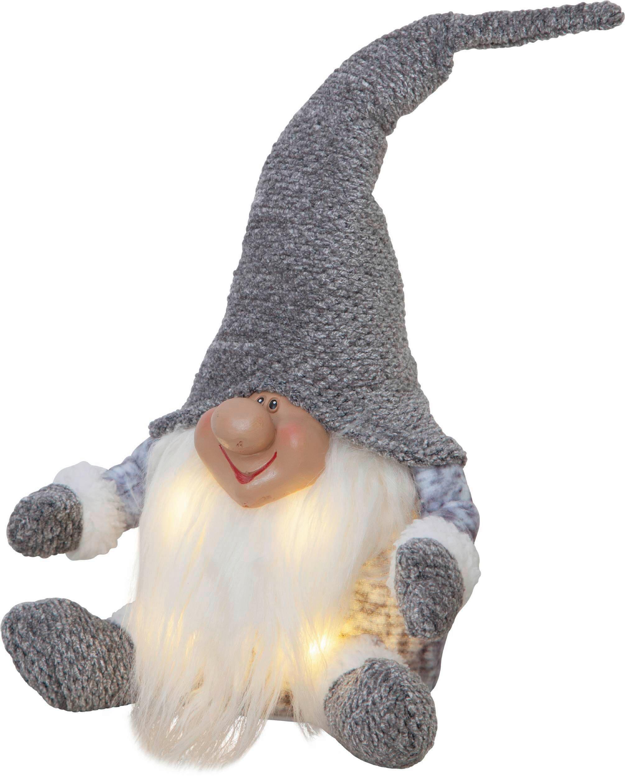 Led-dekoleuchte 411472_joy - Weiß/Grau, Basics, Kunststoff/Textil (20/15/34cm) - Eglo