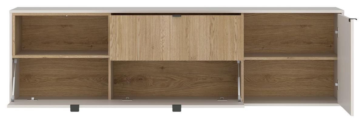 TV-Element Samm Eichefarben, Beige B: 203,6 cm - Eichefarben/Beige, Trend, Holzwerkstoff (203,6/59/40cm)