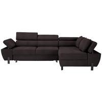 Rohová sedačka MILNA, pravá, grafitová - čierna/grafitová, Modern, kov/drevo (277/90/189cm) - Mömax