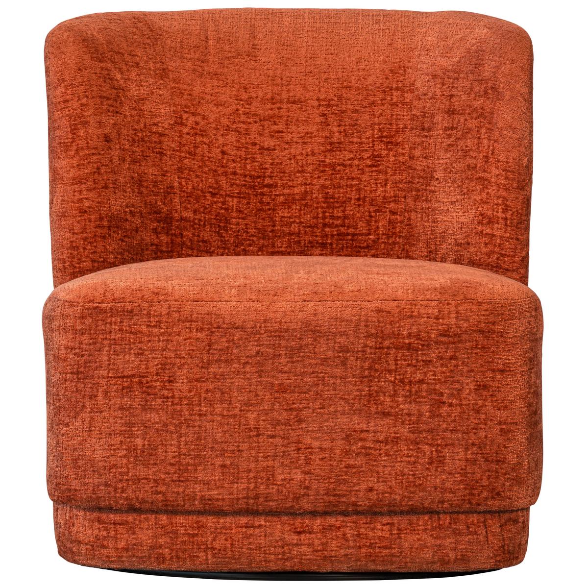 Sessel Atty Dunkelorange B: 74 Cm - Dunkelorange/Schwarz, Design, Textil (74/75/65cm) - Livetastic