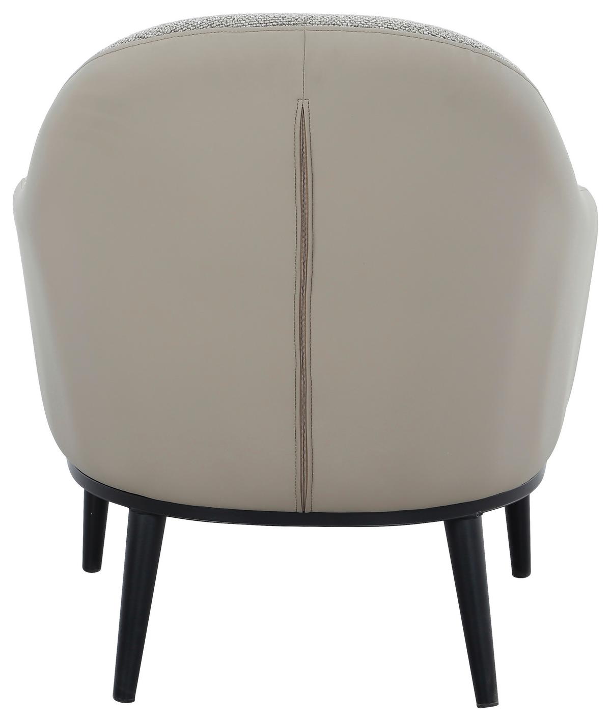 Televizní křeslo ALLEGRA, béžová - černá/šedobéžová, Moderní, kov/textil (77/85/78cm) - Mömax
