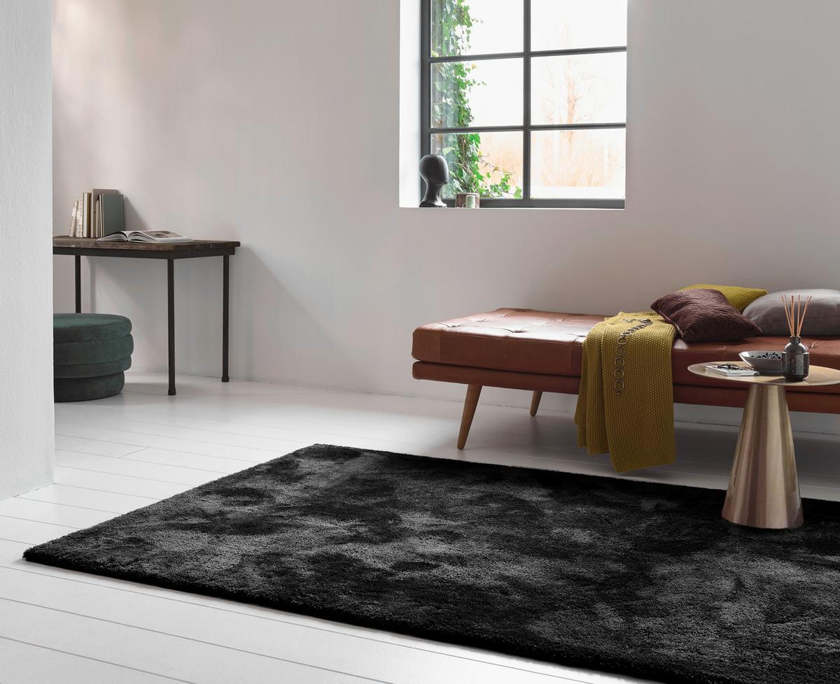 Hochflor Teppich Schwarz Relaxx 200x290 cm - Schwarz, Basics, Textil (200/290cm) - Esprit