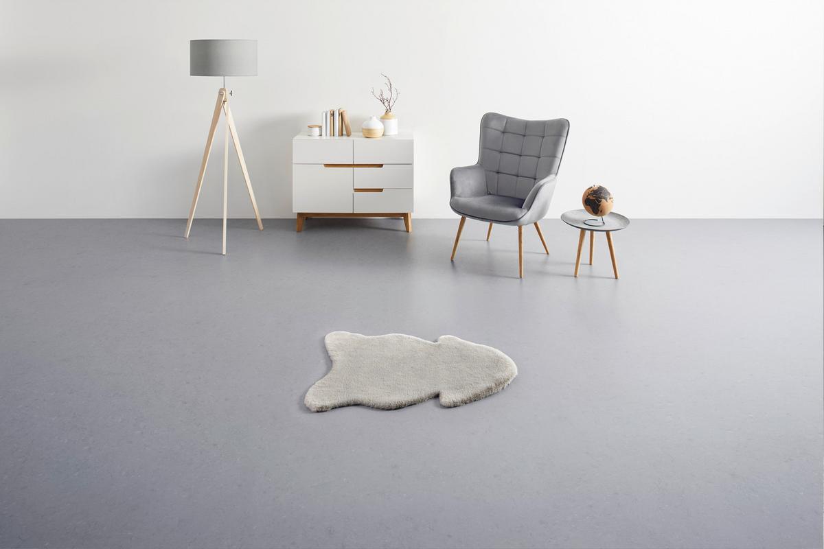 UMĚLÁ KOŽEŠINA Marlene, 90/60cm, šedá - šedá, kožešina/textil (90/60cm) - Modern Living