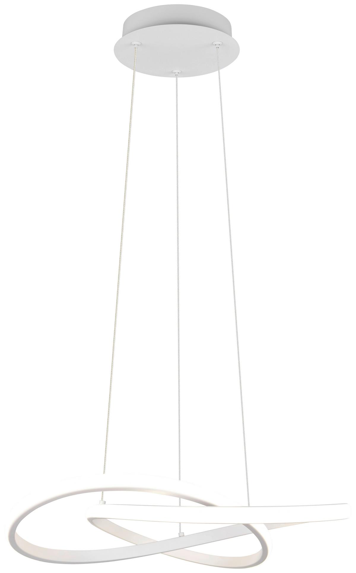 ZÁVĚSNÉ LED SVÍTIDLO MAXIMILIAN - bílá, Konvenční, kov/plast (50/150cm) - Mömax