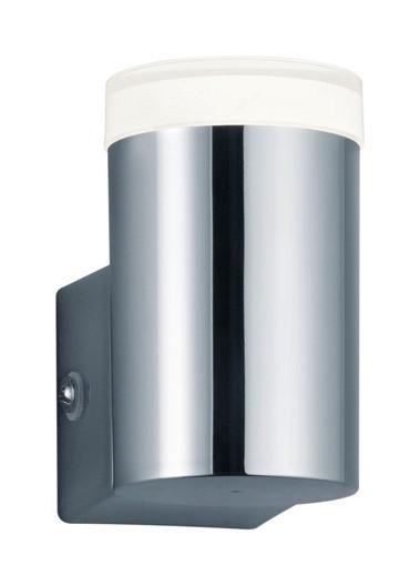 LED-Wandleuchte 283110106 - Chromfarben/Weiß, Basics, Kunststoff (8,3/5,2/8cm) - Trio Leuchten