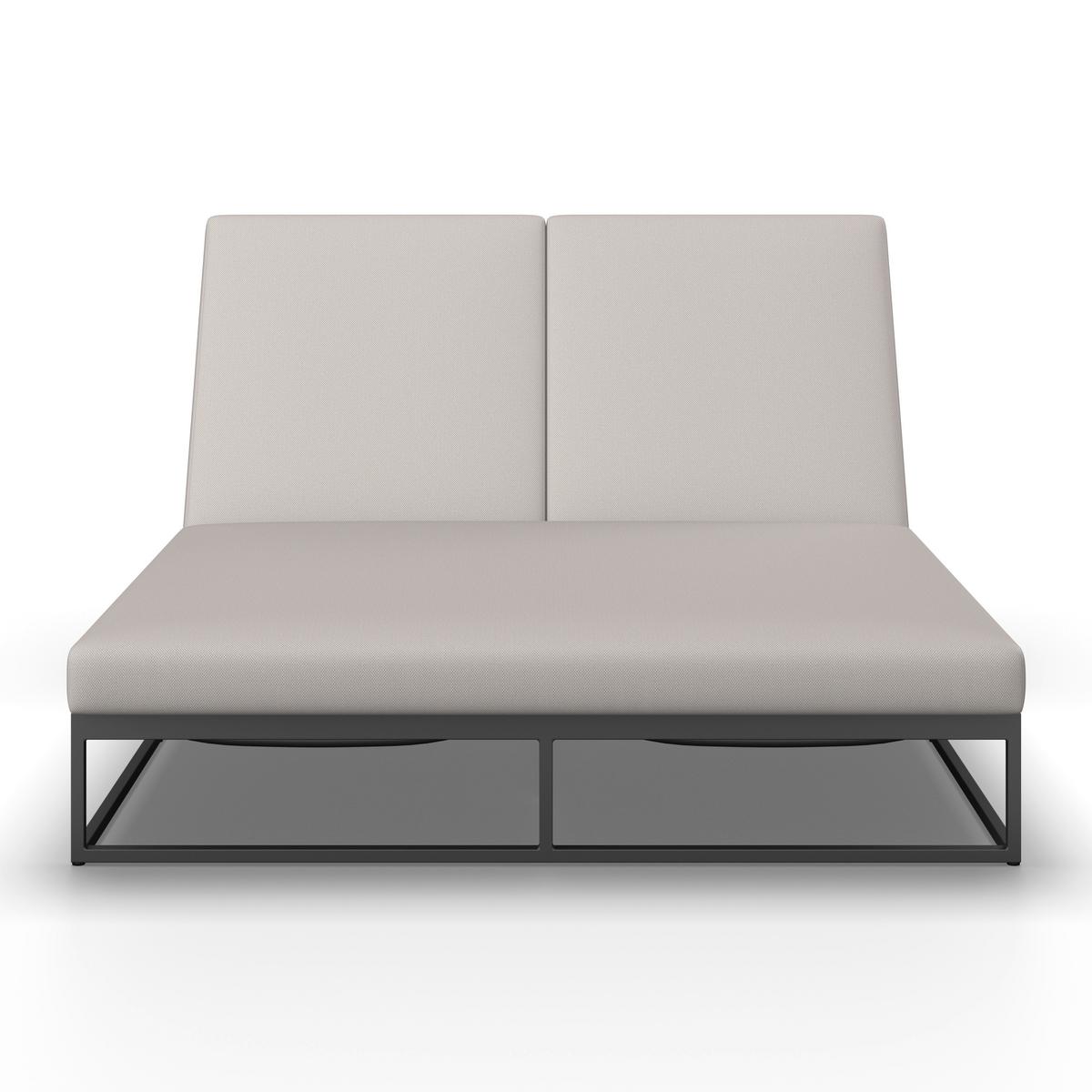 ZAHRADNÍ LEHÁTKO BERRY - světle šedá, Moderní, kov/textil (143/24/200cm) - Bessagi Garden