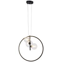 ZÁVESNÉ LED SVIETIDLO RIBN - priehľadné/čierna, Modern, kov/sklo (40/163cm) - Modern Living